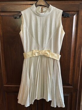 PROJECT Sz XS Mini Dress 1960’s Union Silver shimmer